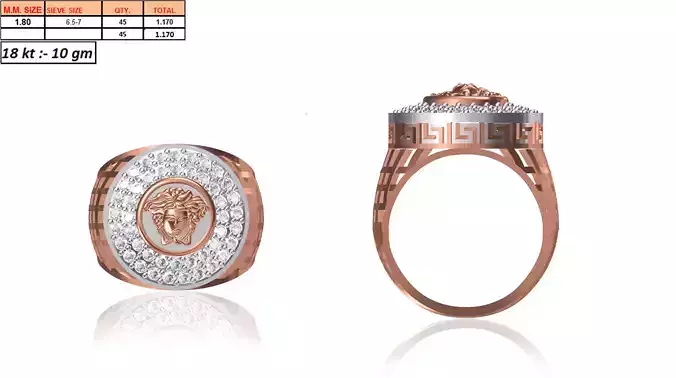 Men Ring STL OBJ FBX JCD Details 3D print model