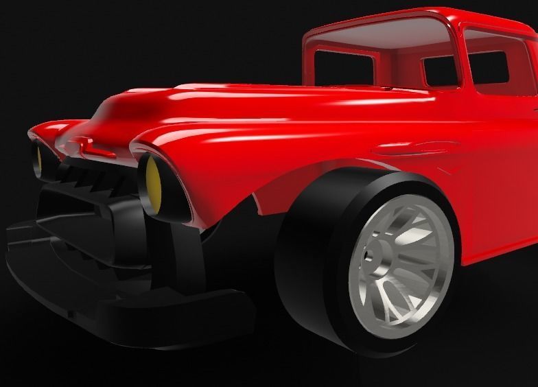 1 10 Custom 1958 Chevrolet Pickup Trucks RC Car Bodyshell 3D model