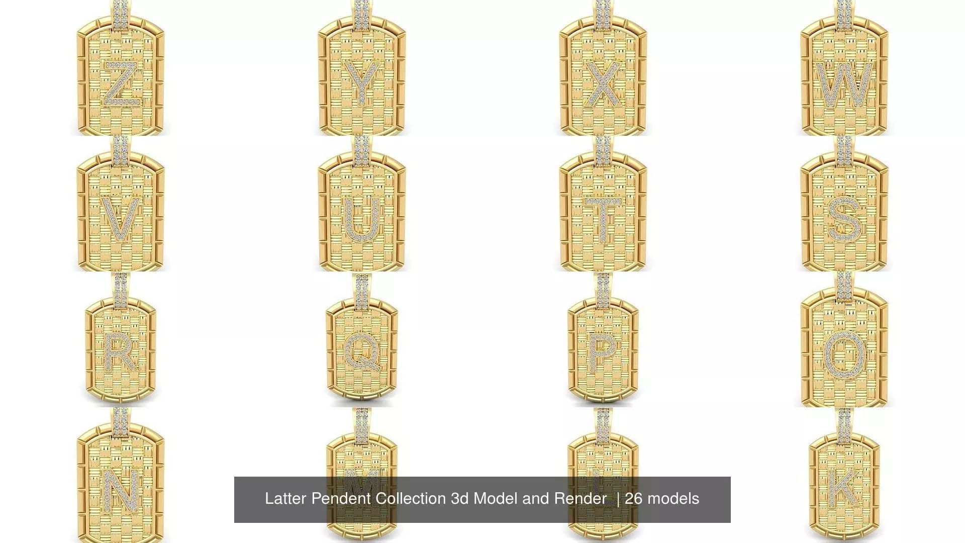 Latter Pendent Collection 3d Model and Render _1