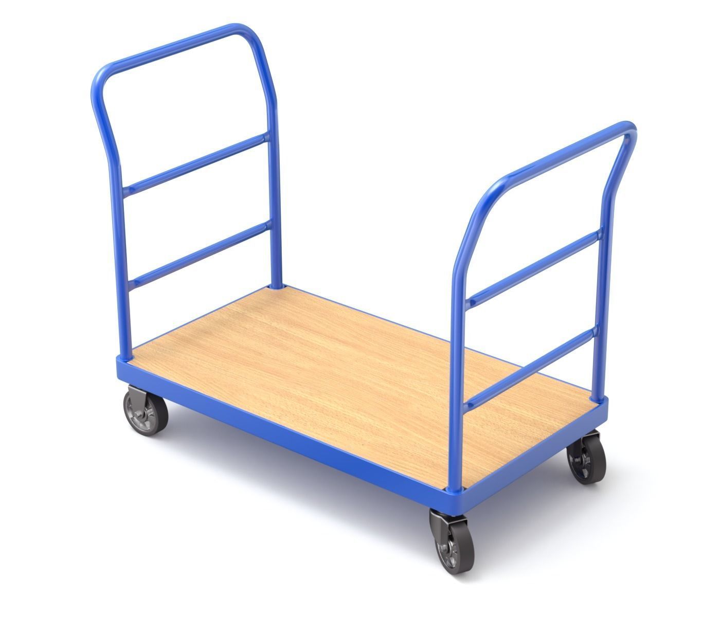 Warehouse Trolley With Wrapped Parcel 3D model_5