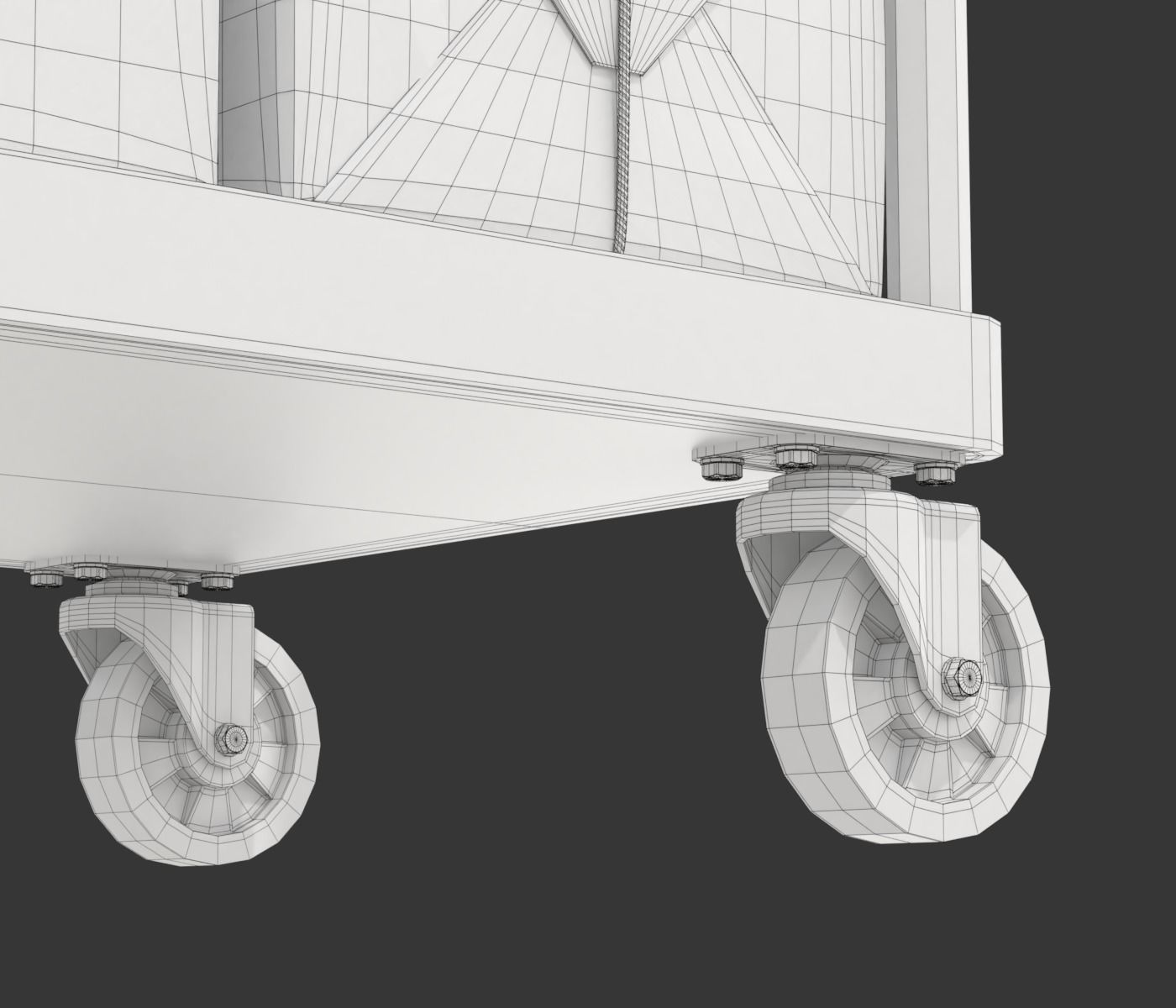 Warehouse Trolley With Wrapped Parcel 3D model_22