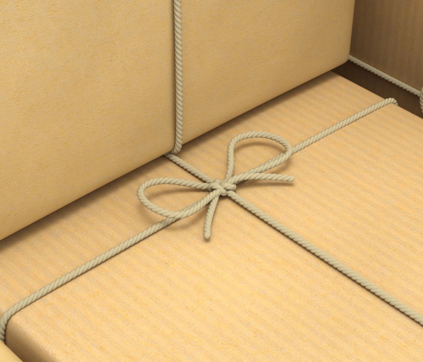 Warehouse Trolley With Wrapped Parcel 3D model_3