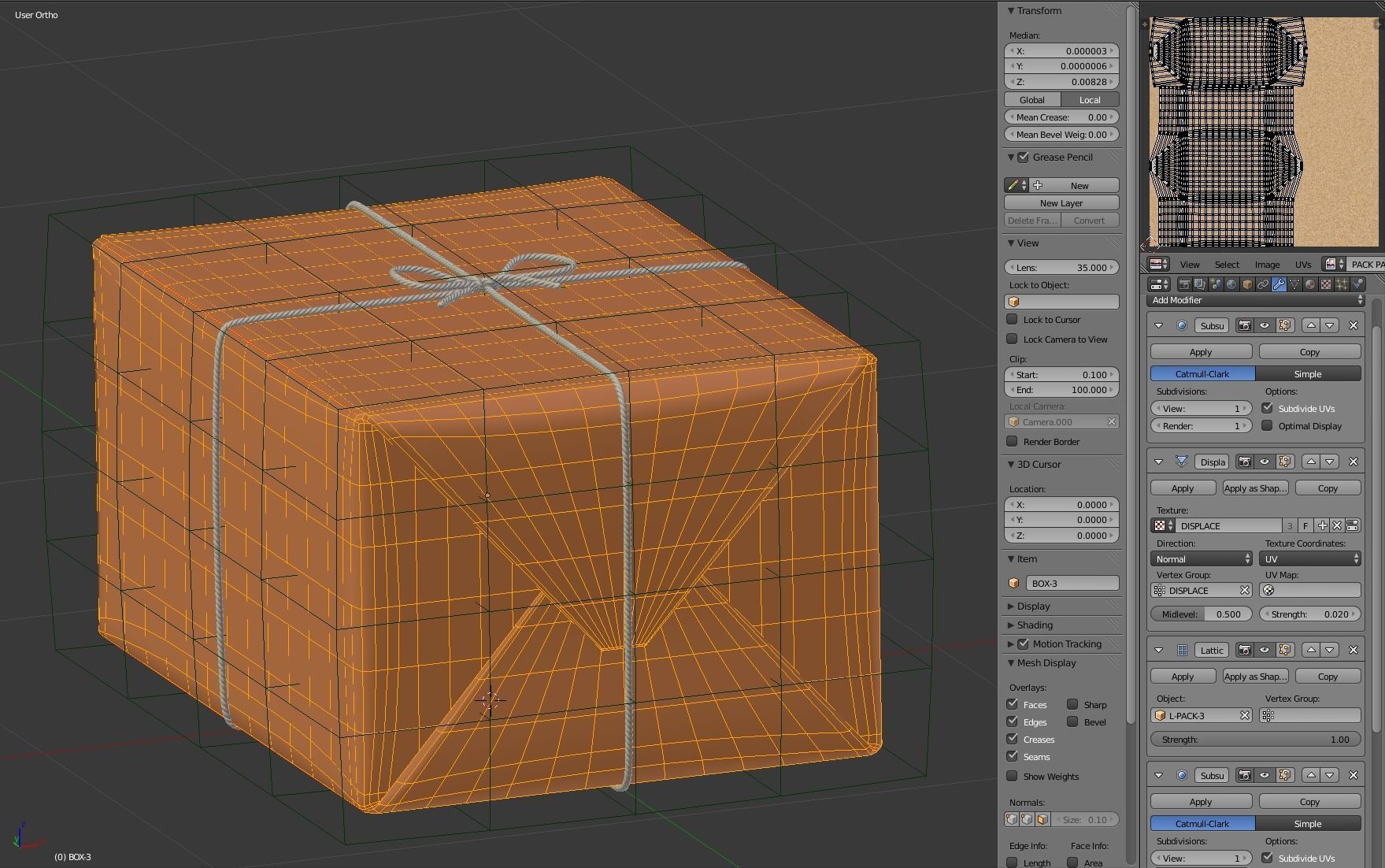 Warehouse Trolley With Wrapped Parcel 3D model_18