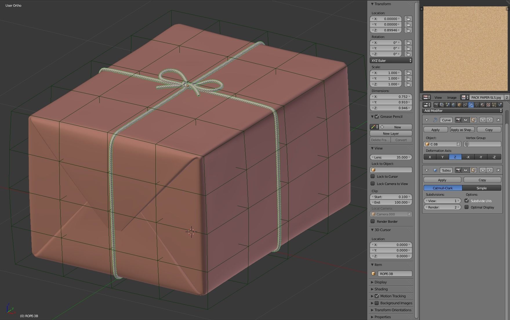 Warehouse Trolley With Wrapped Parcel 3D model_17