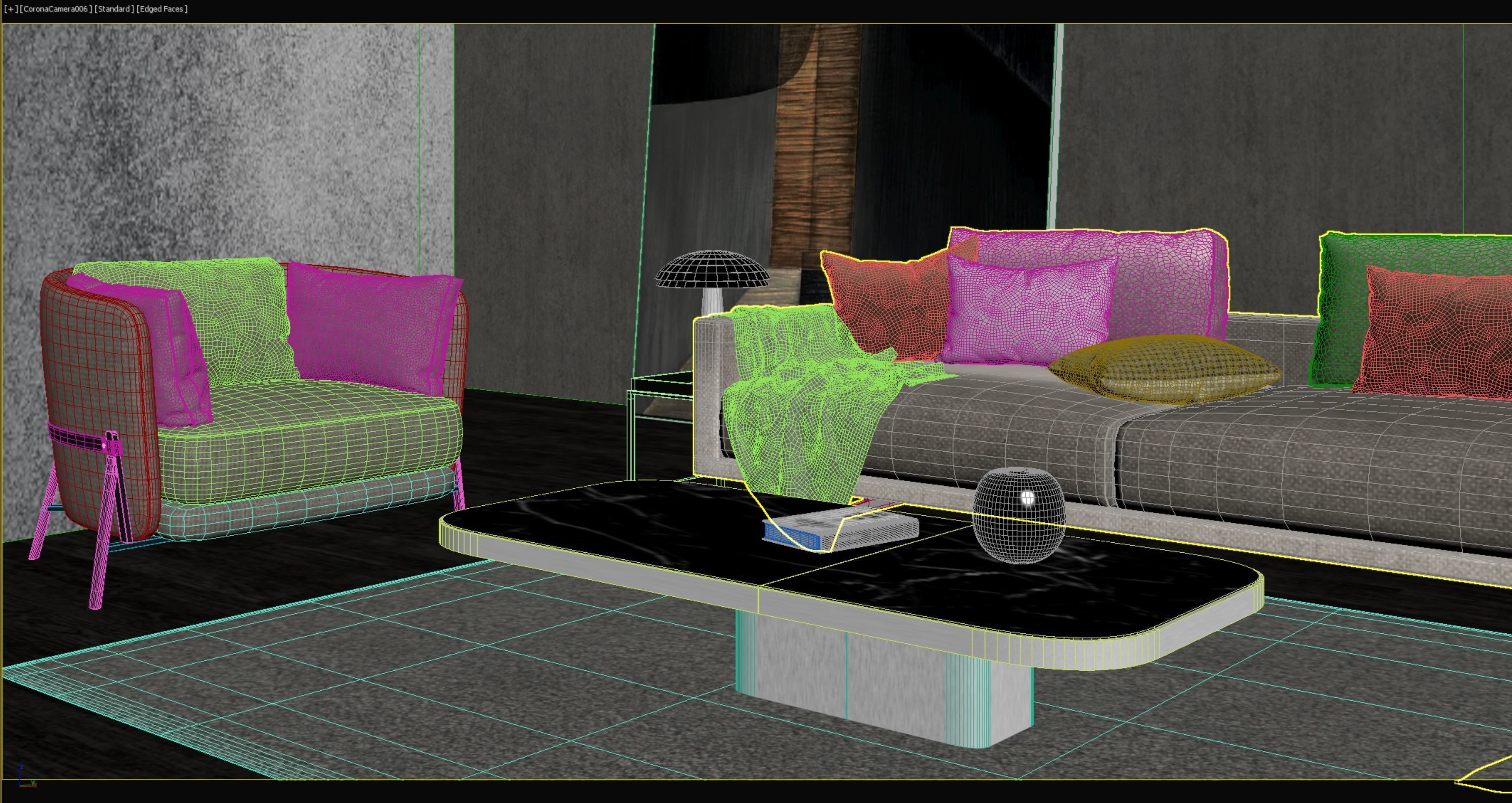 Interior scene living room 09 3D model_11