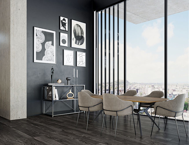 Interior scene living room 09 3D model 3
