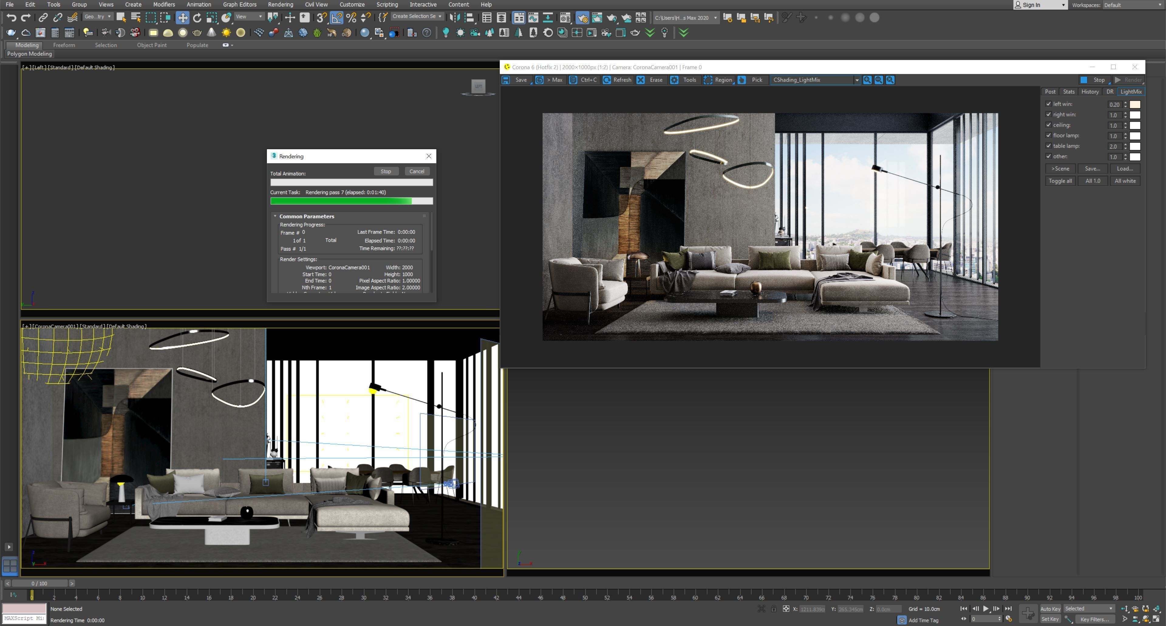 Interior scene living room 09 3D model_6