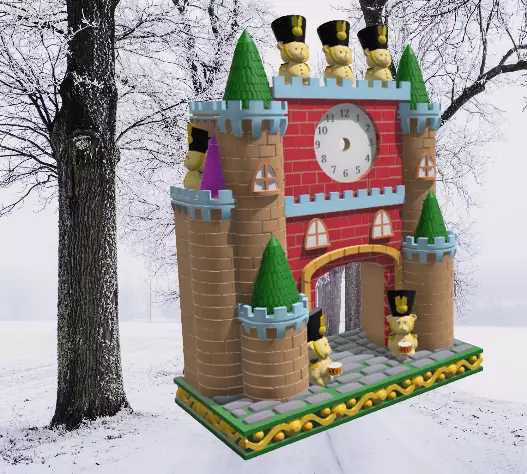 Clock Castle Teddy Bear 3D print model