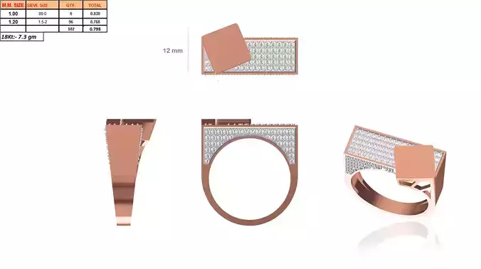 Men Ring STL OBJ FBX JCD Details