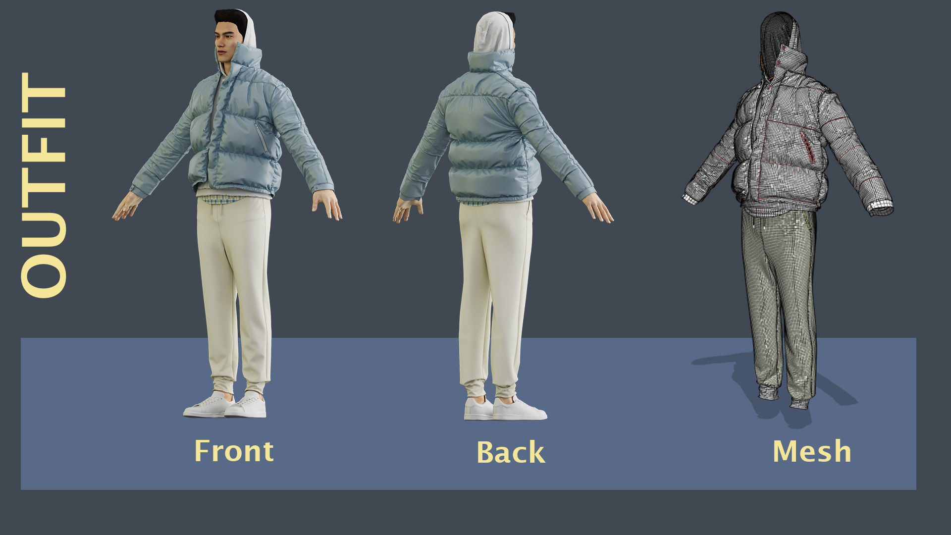 Men Outfit with marvelous Designer PLUS Video tutorial 3D model_1