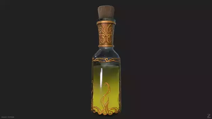 Magic potion Low-poly 3D model