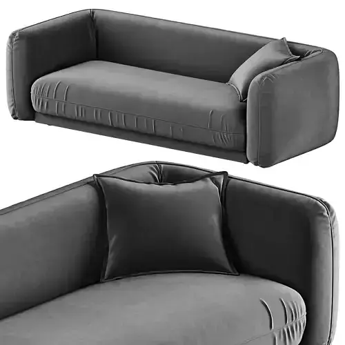 Valmar Grey Velvet Sofa