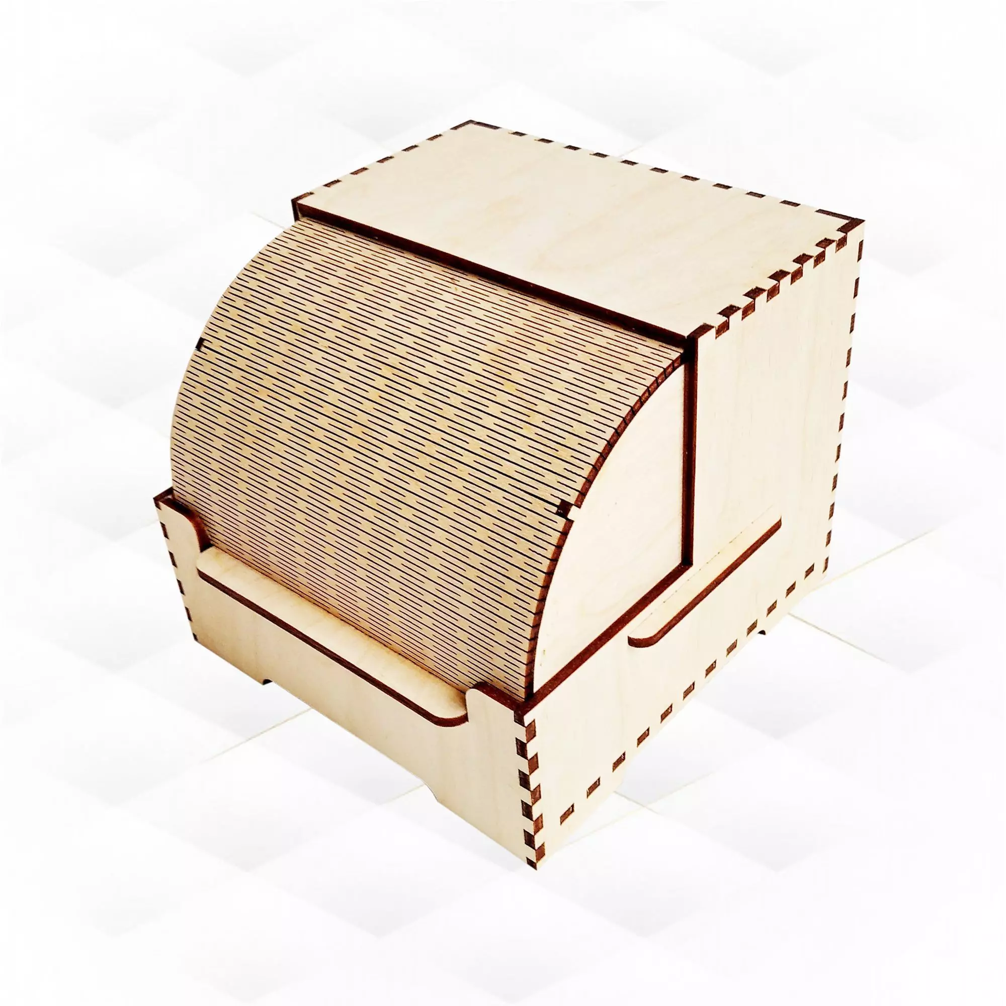 Gift jewelry box with slider lid svg dxf design for laser cut 3D print model_0