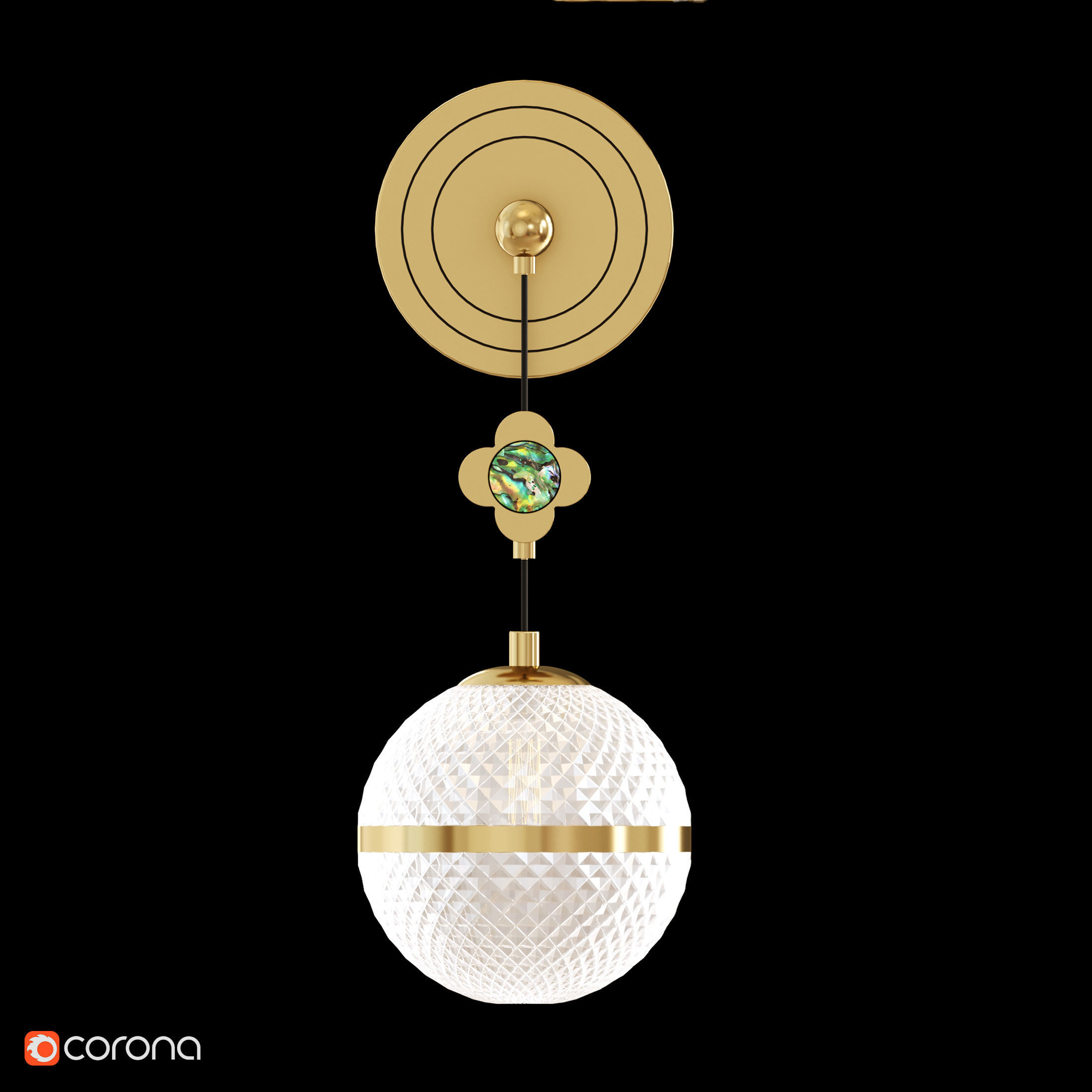 LUARA WALL I Low-poly 3D model_1