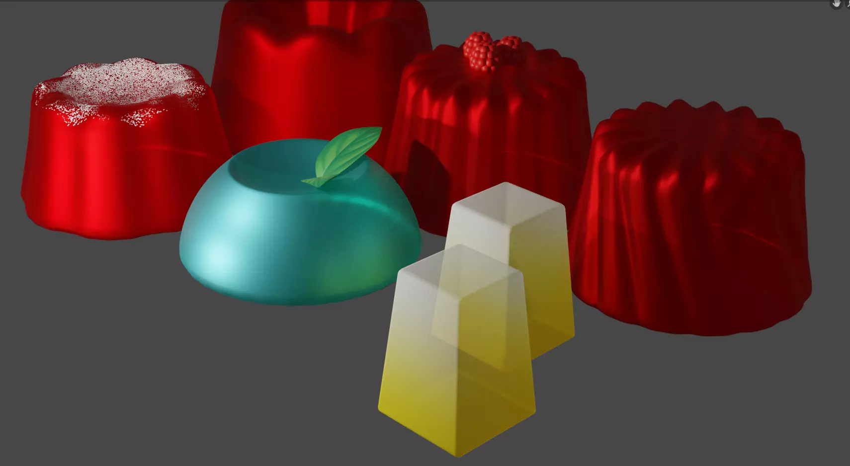 Jelly Low-poly 3D model_0