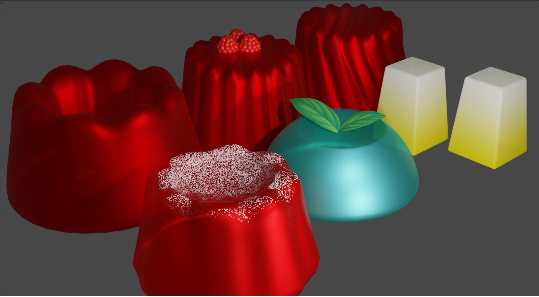 Jelly Low-poly 3D model_1