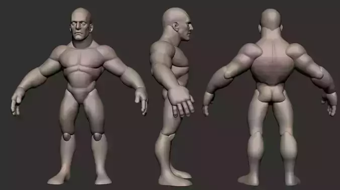 Base Mesh Cartoon Man