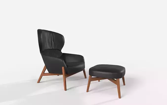 Arflex Giulio Armchair and ottoman 