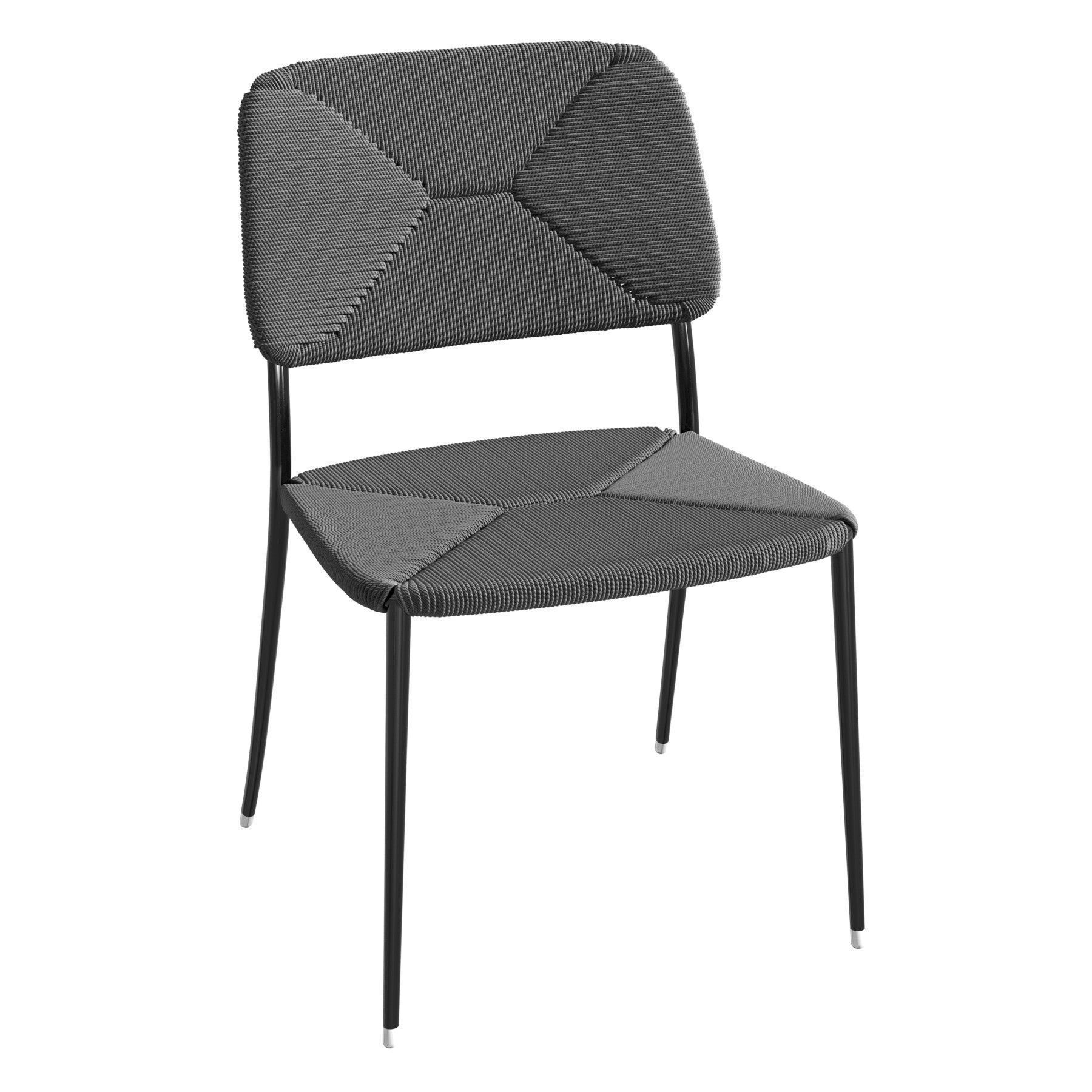 Flexform first steps black dining chair  3D model_1