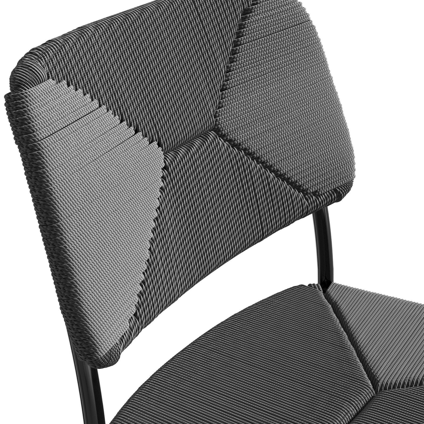 Flexform first steps black dining chair  3D model_5
