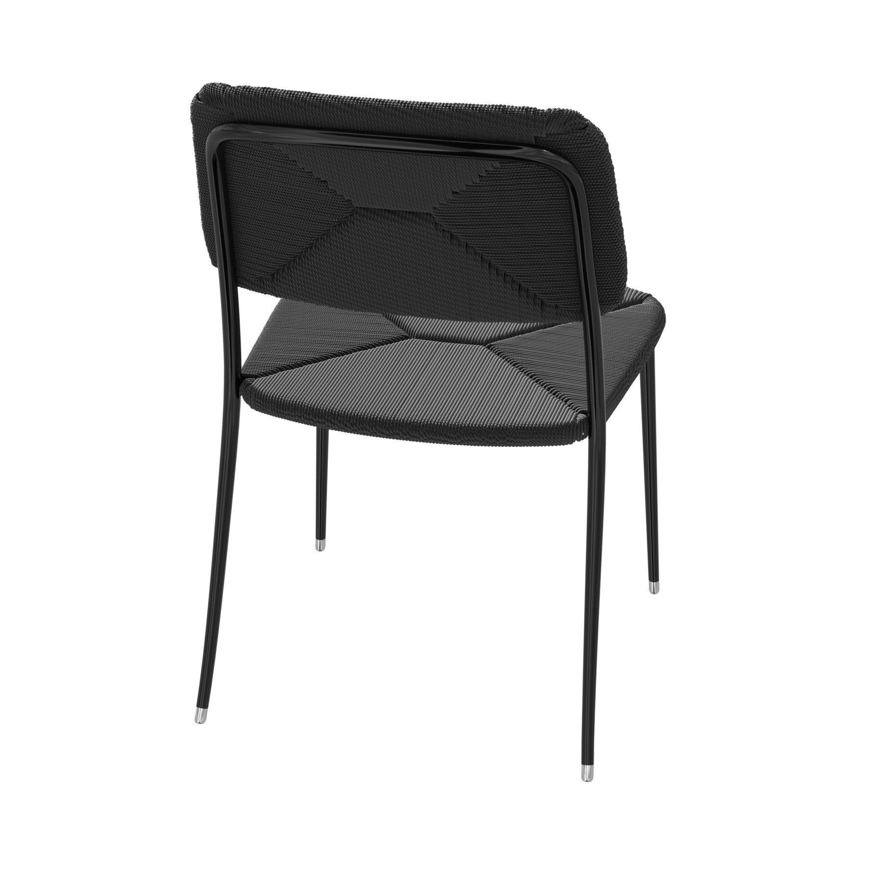 Flexform first steps black dining chair  3D model_4