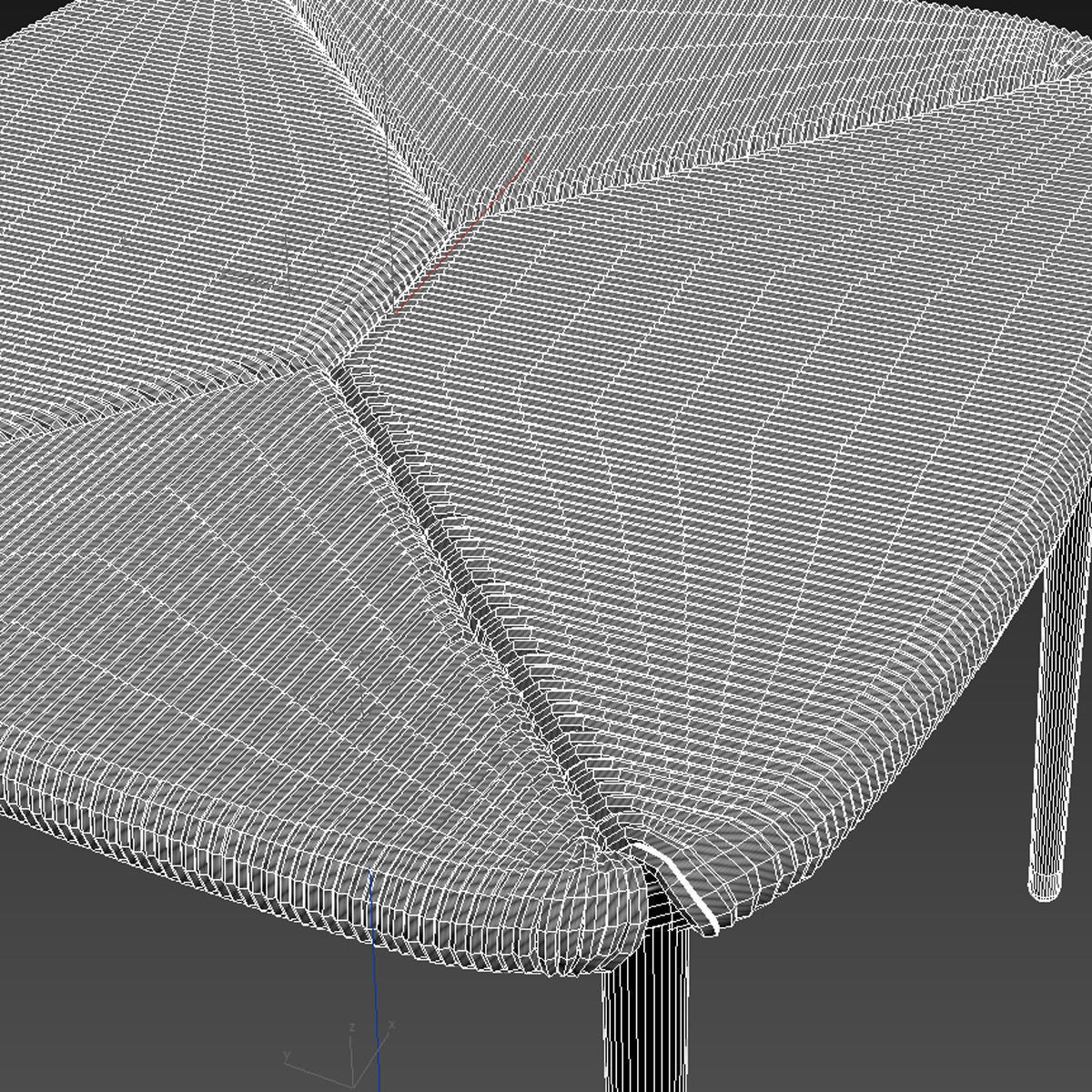 Flexform first steps black dining chair  3D model_8