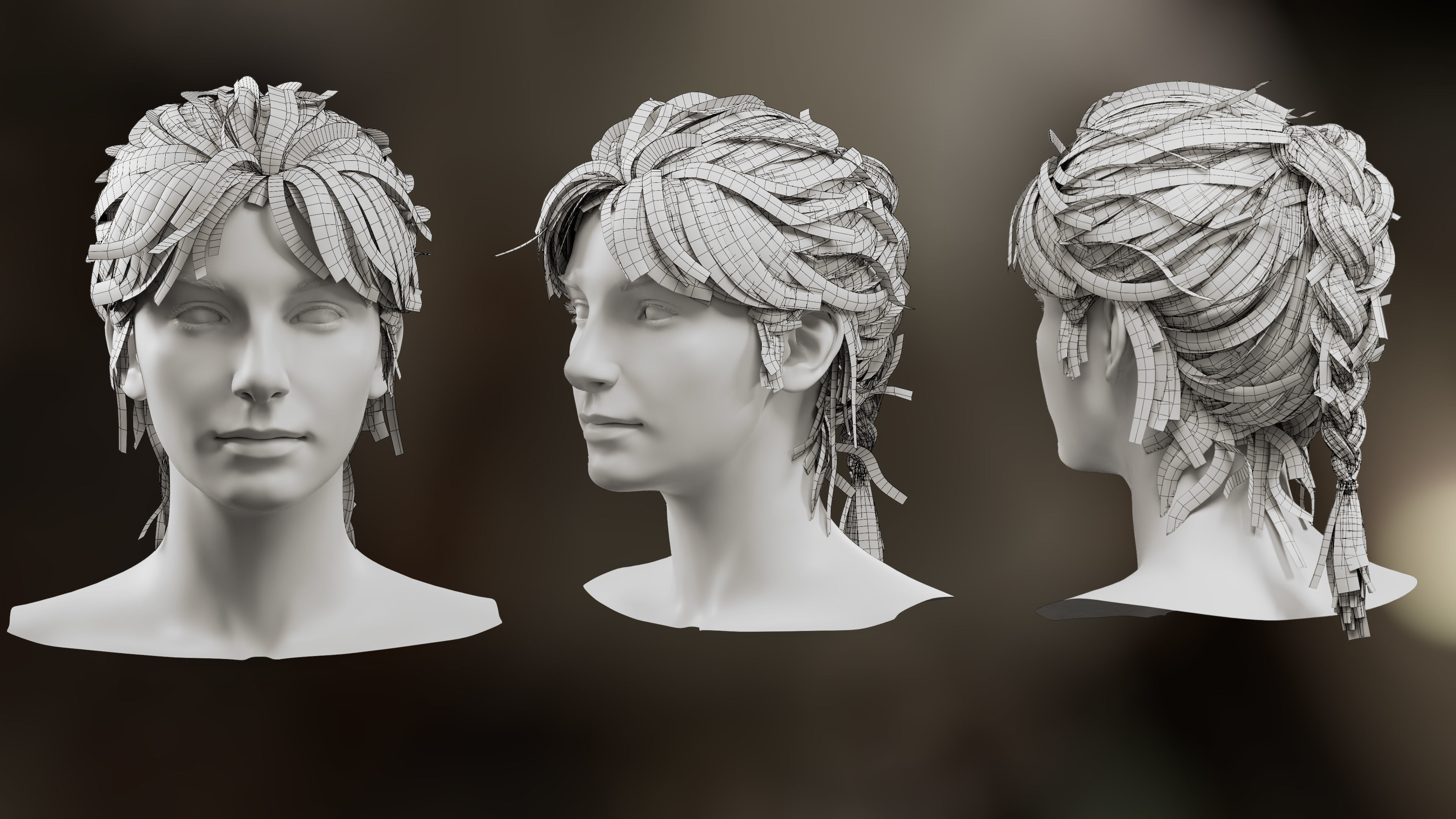5 Hair Card VFX Grace 3D model_21