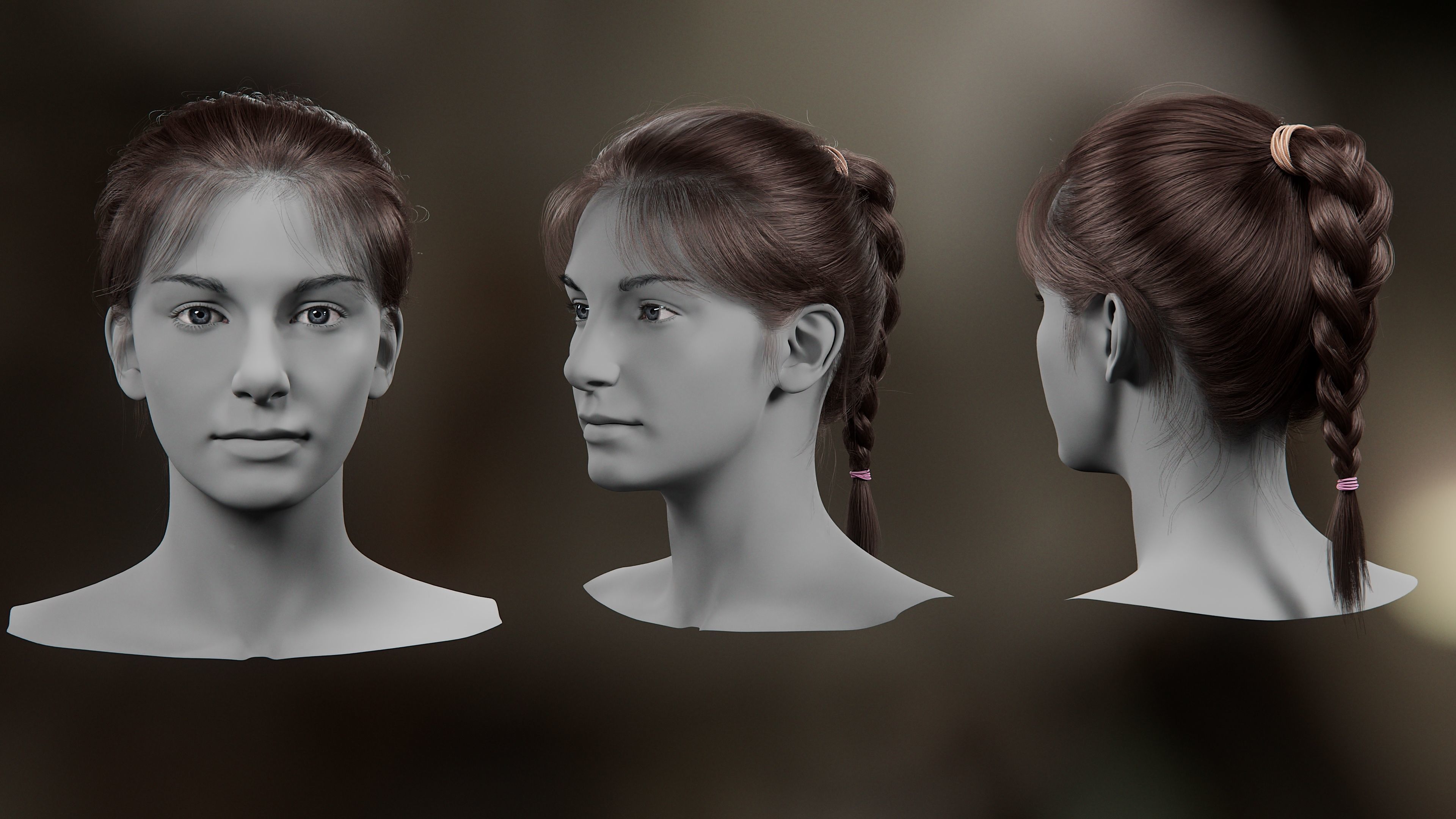 5 Hair Card VFX Grace 3D model_17