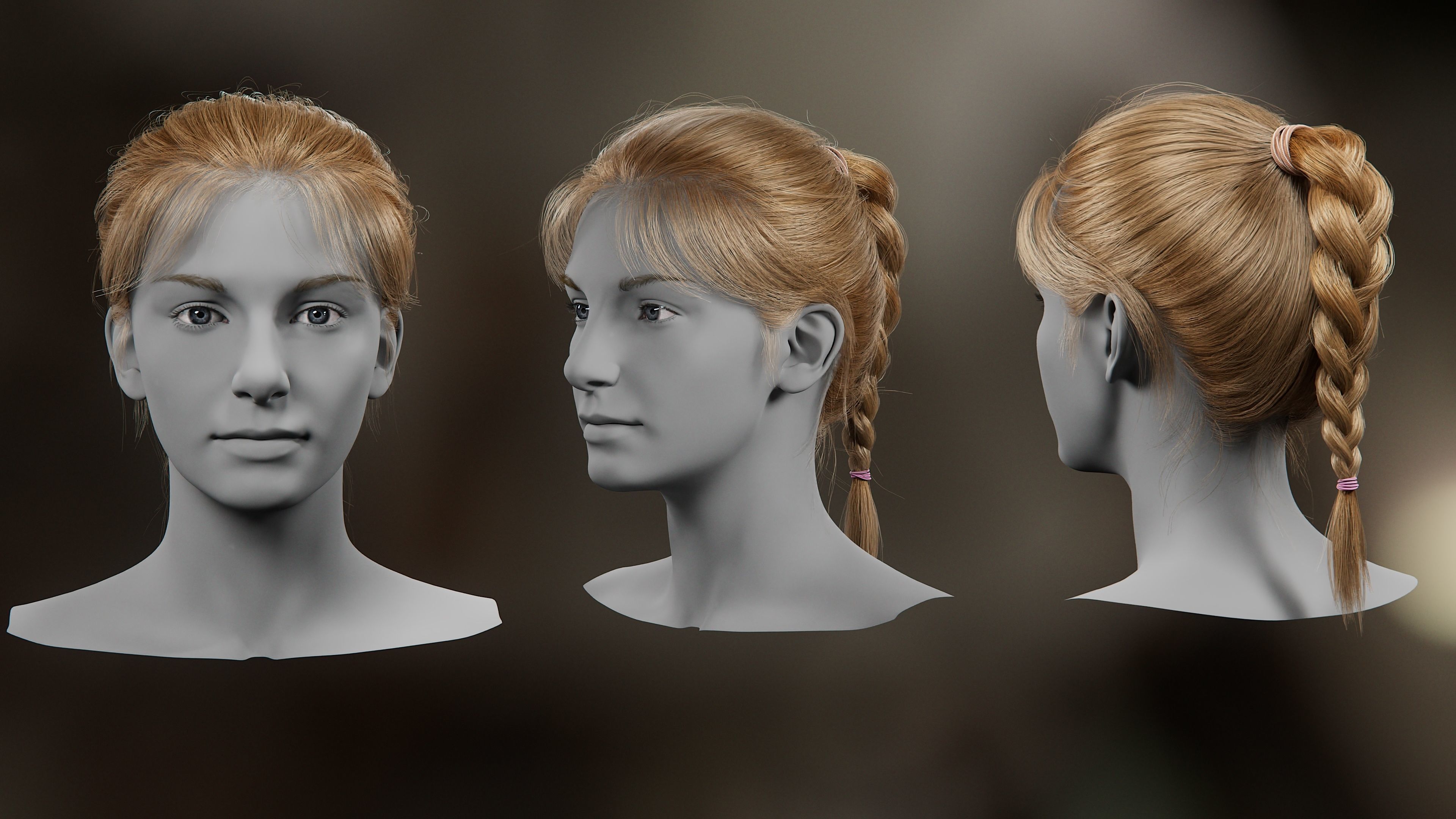 5 Hair Card VFX Grace 3D model_18