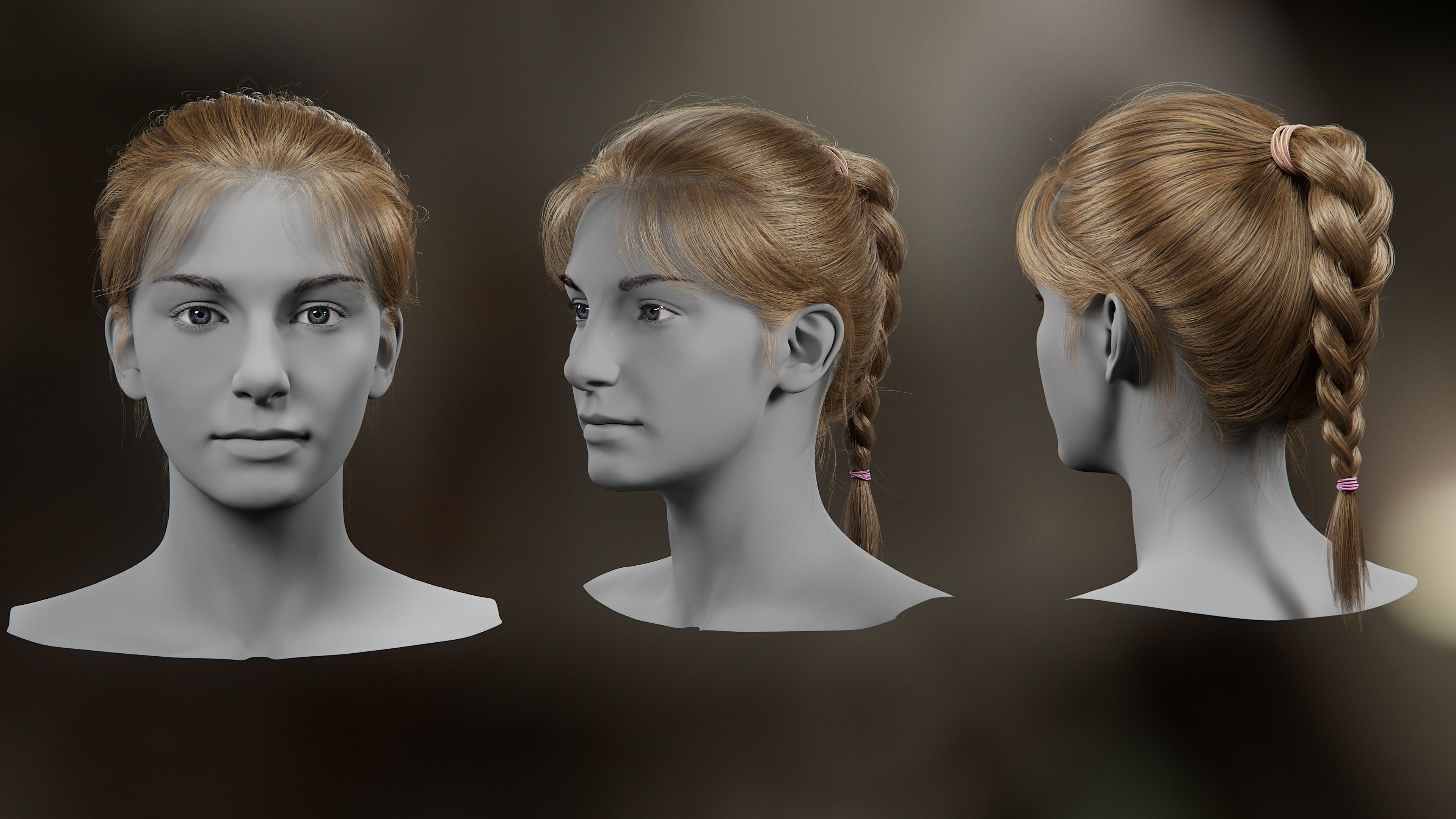 5 Hair Card VFX Grace 3D model_19