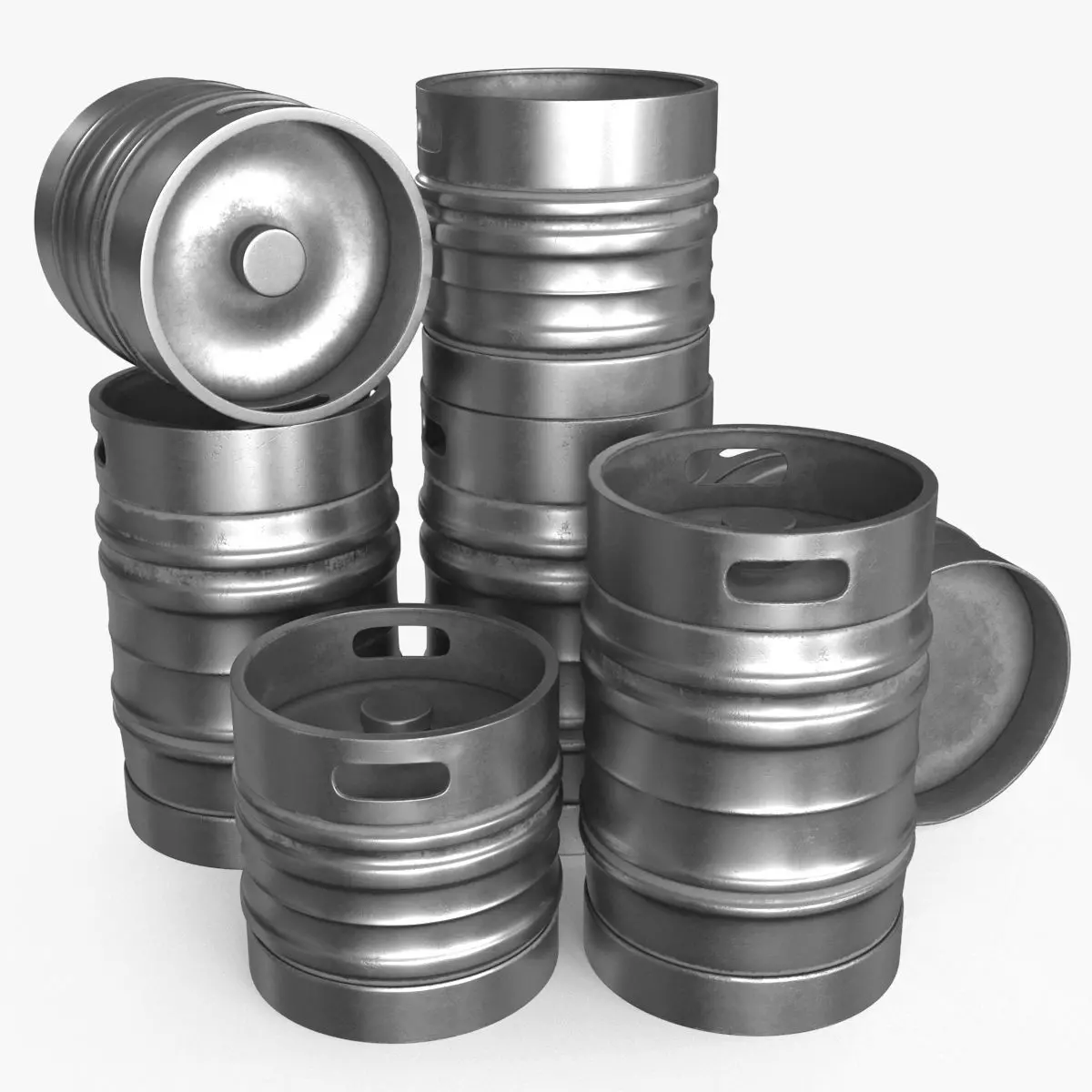 Beer Keg Low-poly 3D model
