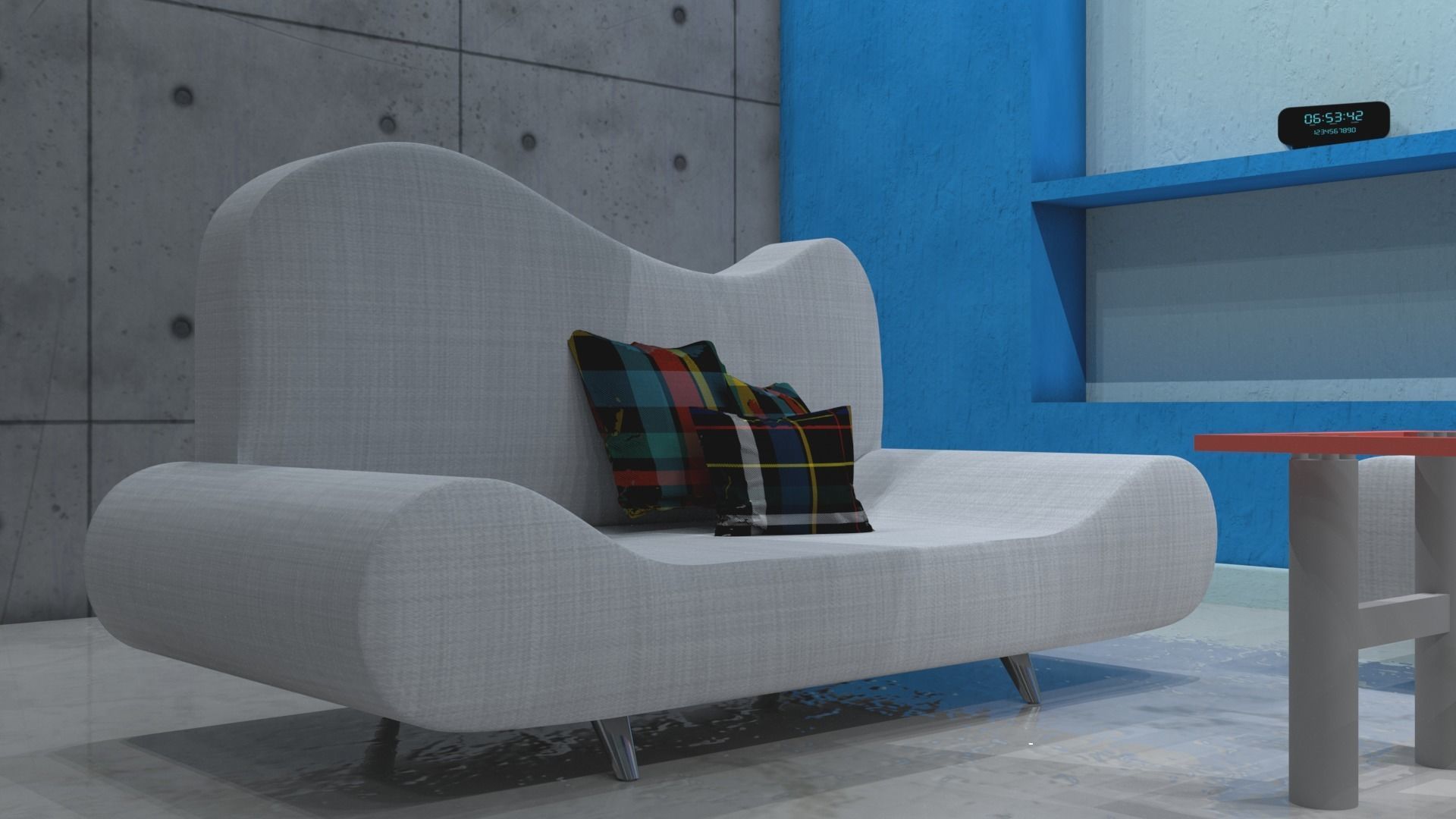 Living Room Area 3D model_5