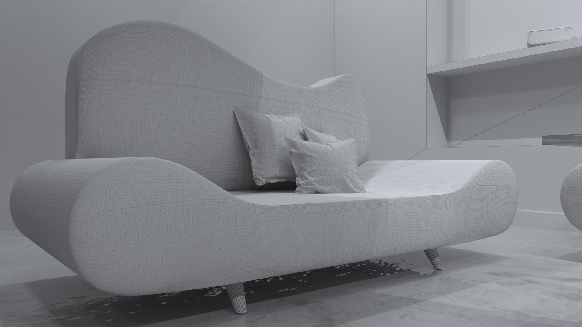 Living Room Area 3D model_10