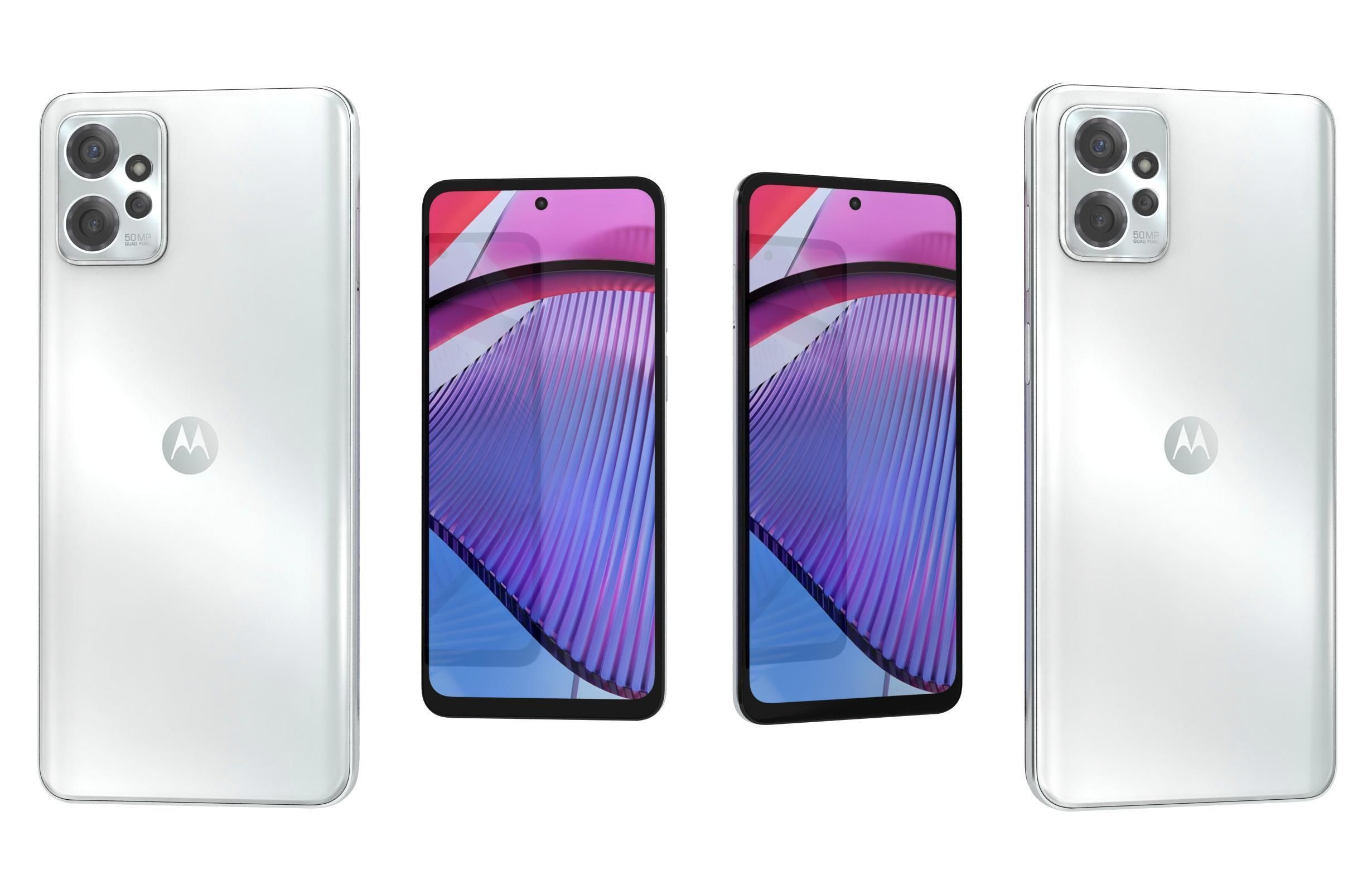 Motorola Moto G Power 5G 2023 White Low-poly 3D model_3