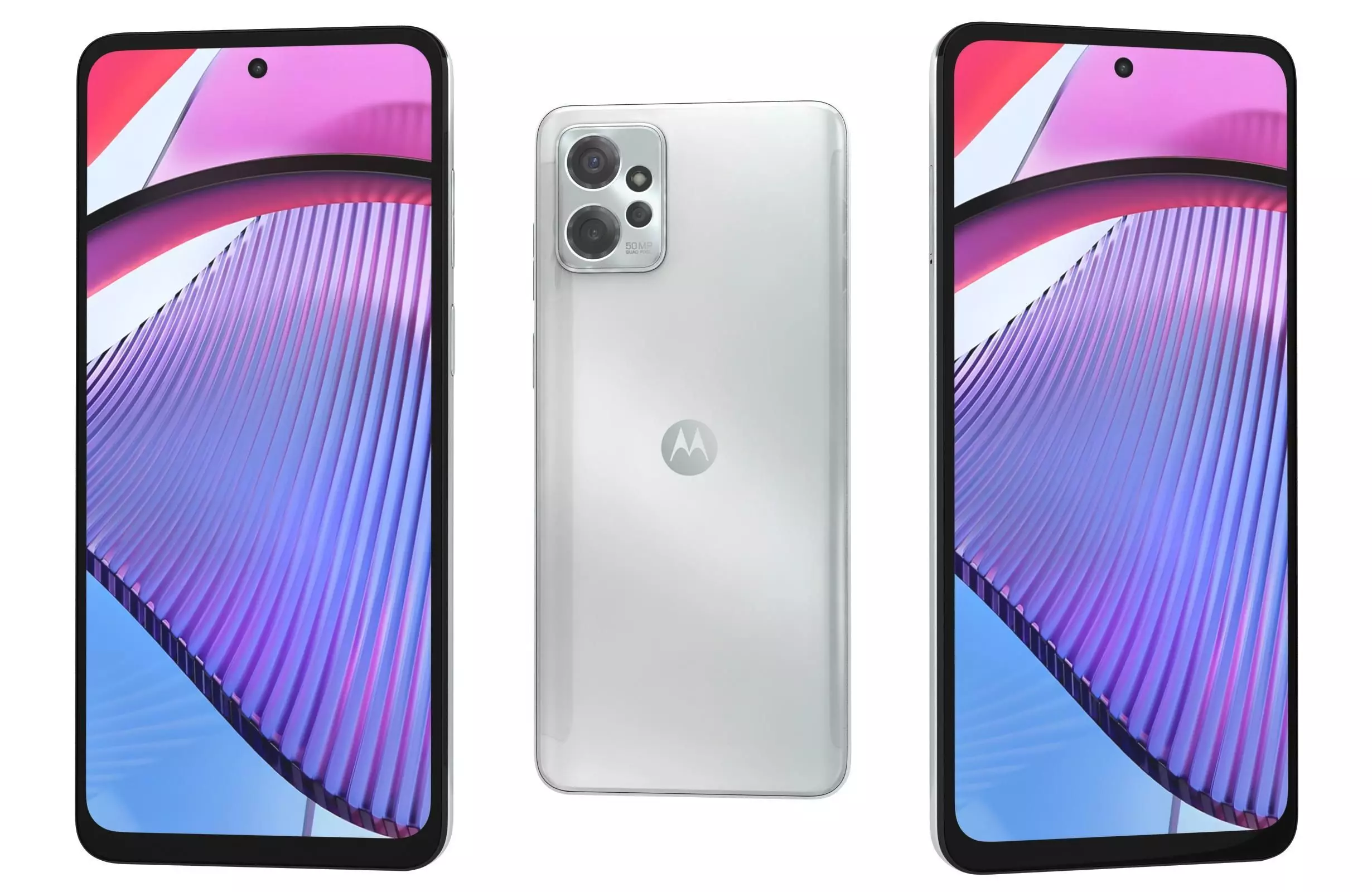 Motorola Moto G Power 5G 2023 White Low-poly 3D model_0