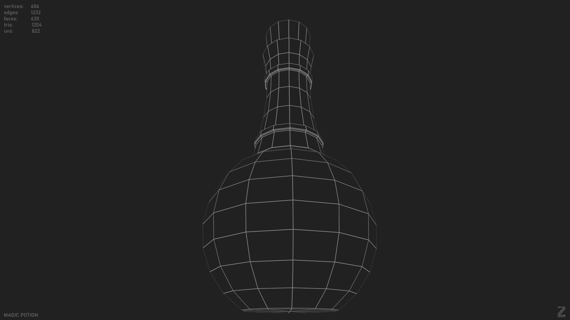 Magic potion Low-poly 3D model_13