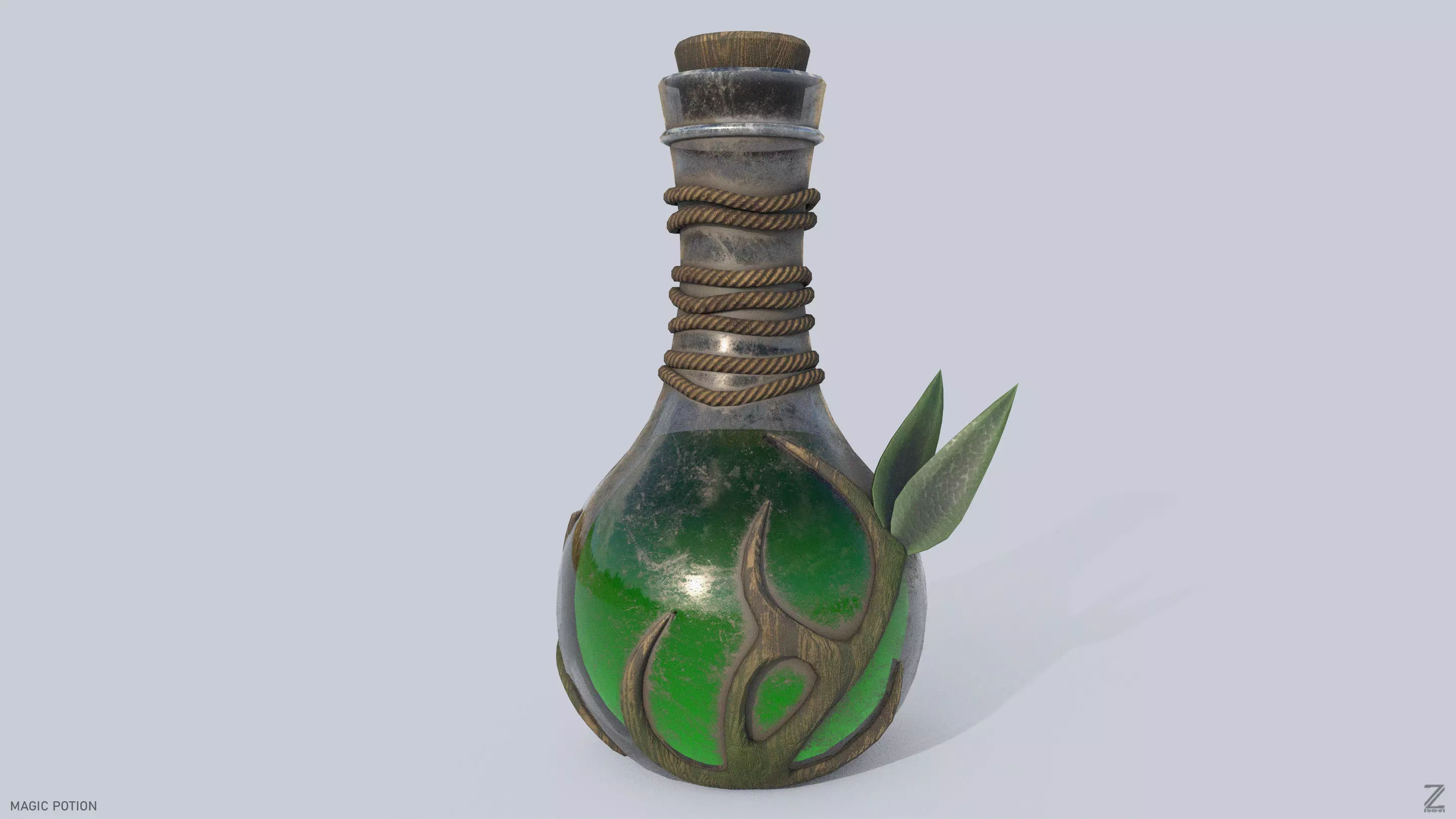 Magic potion Low-poly 3D model