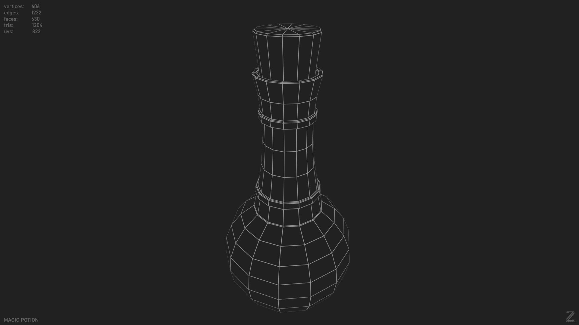 Magic potion Low-poly 3D model_10