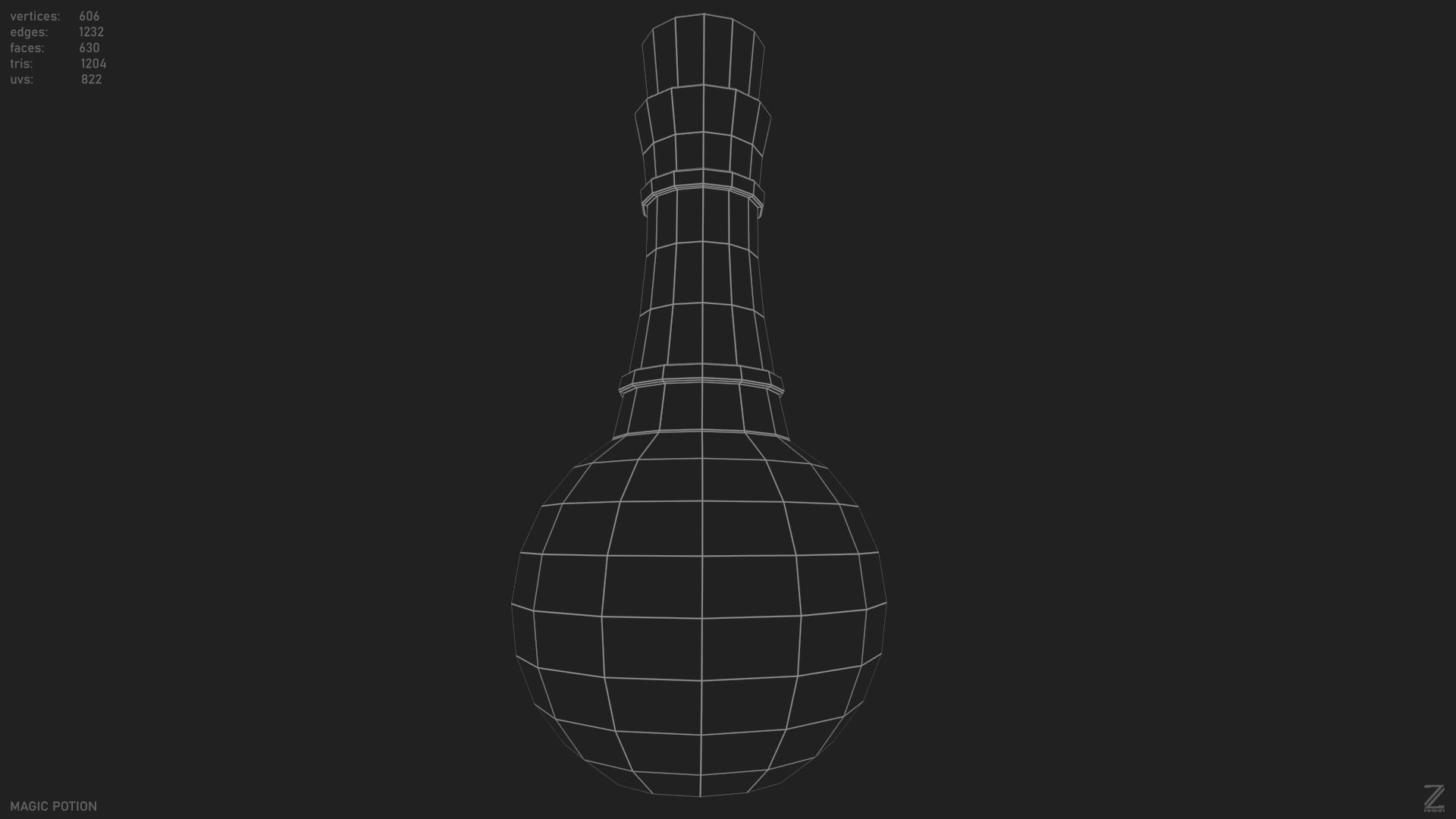 Magic potion Low-poly 3D model_12