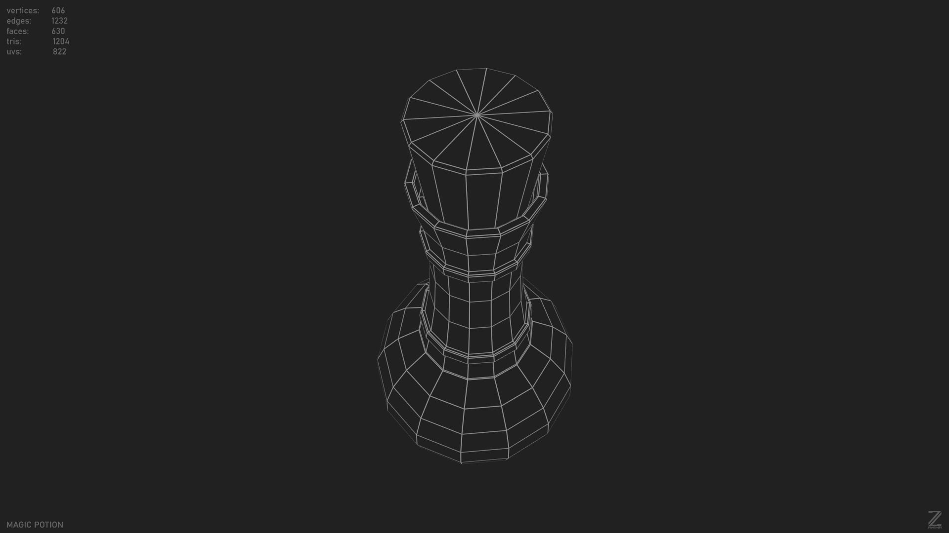 Magic potion Low-poly 3D model_11