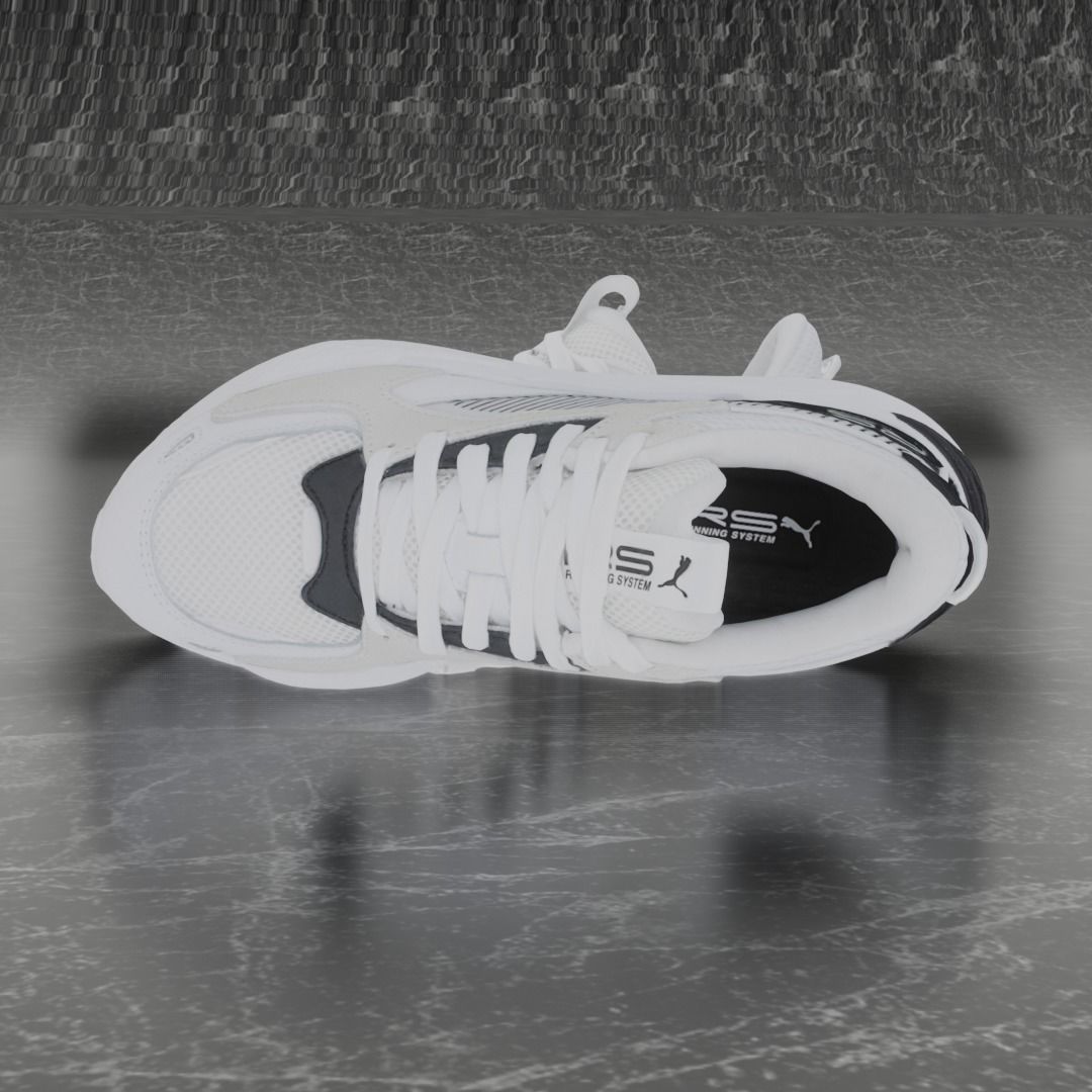 Puma 3D Shoes - White - Black - RS Series Low-poly 3D model_5