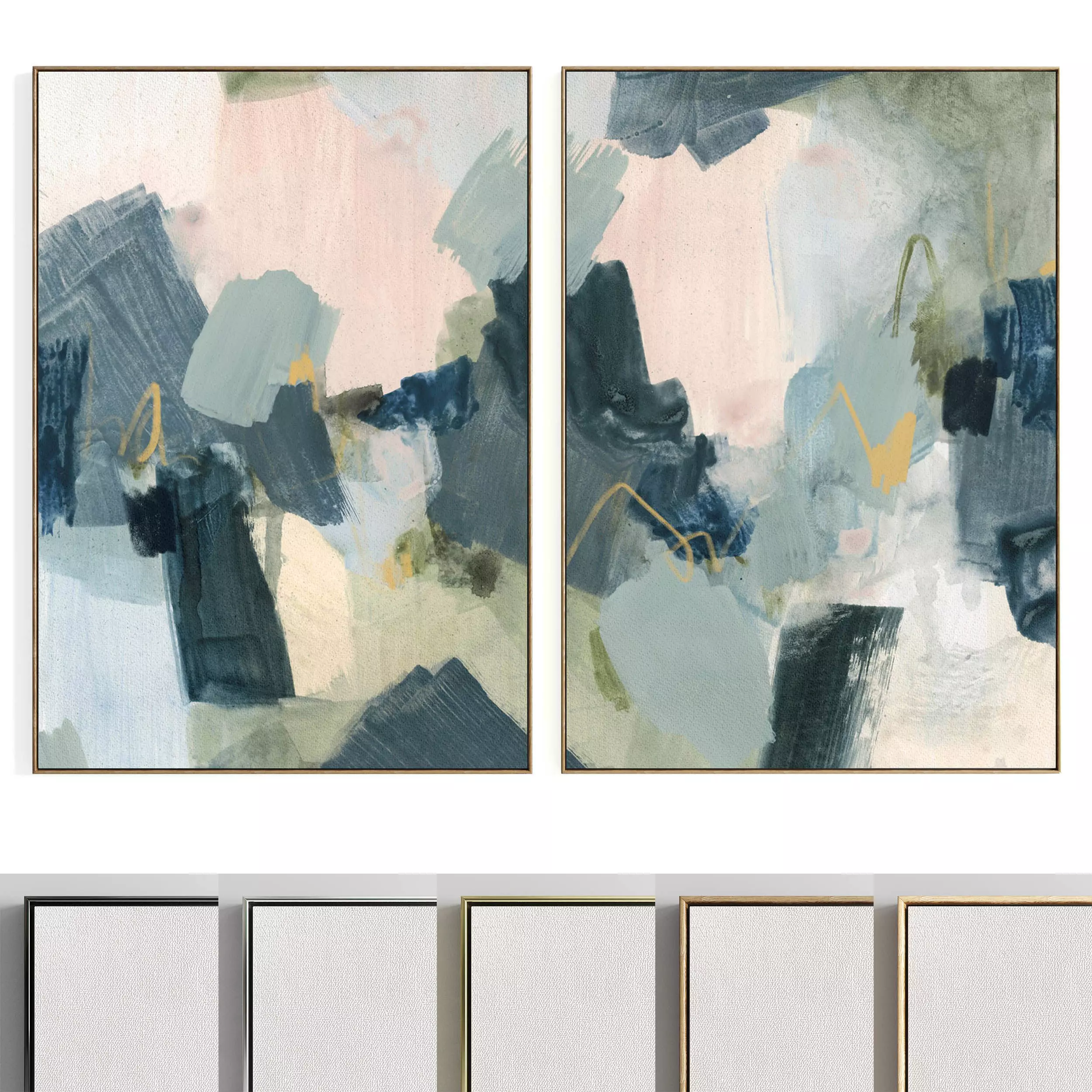 Plaster Two Photo Frame 131 Low-poly 3D model_0