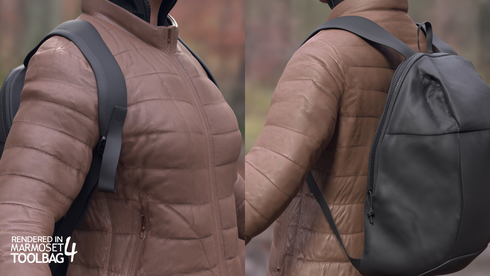 Woman in Winter Outfit 3 - Modular - Rigged Low-poly 3D model_17