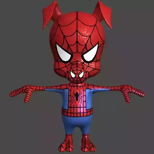 Piggy Spiderman Free 3D model