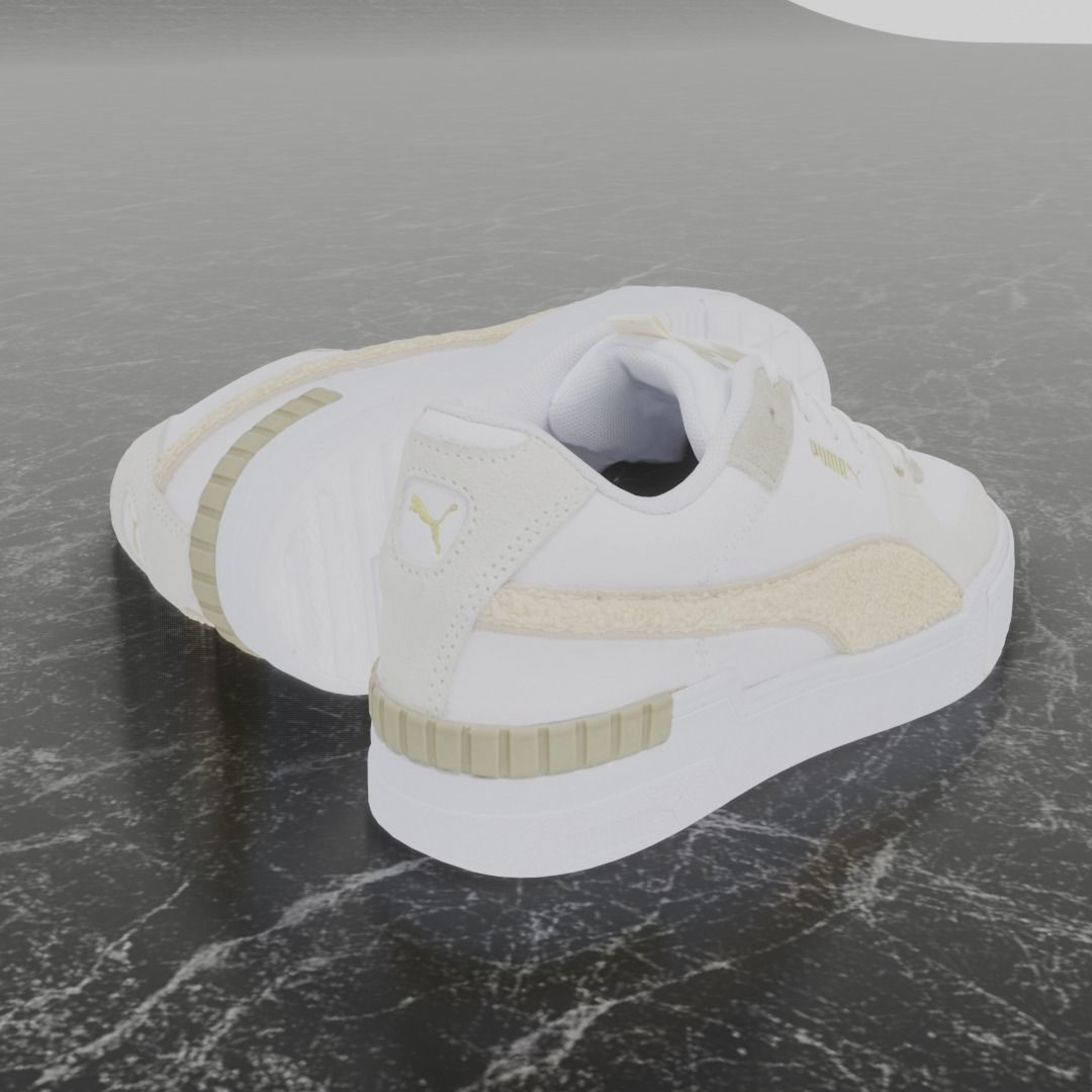 Puma 3D Shoes - White Low-poly 3D model_3
