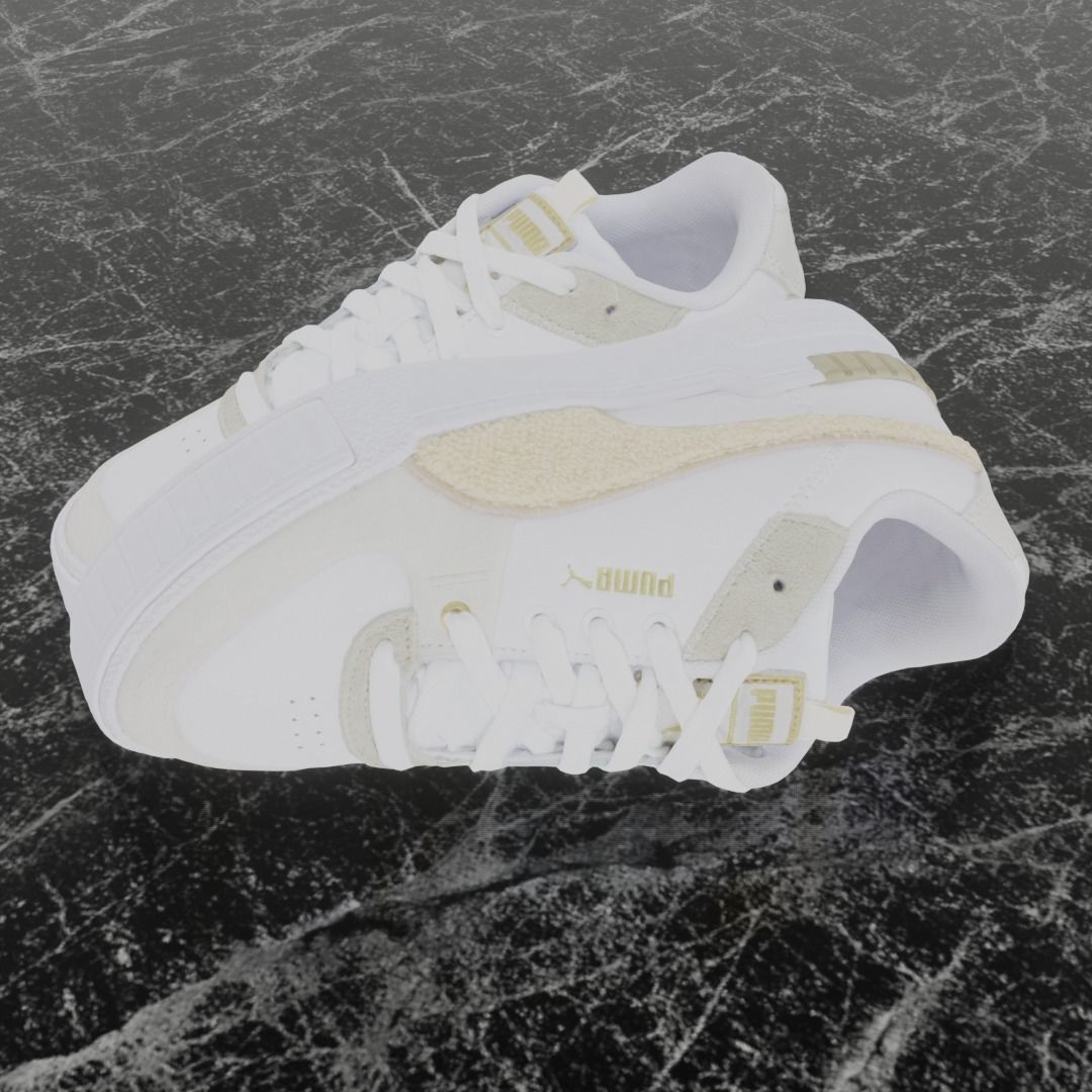 Puma 3D Shoes - White Low-poly 3D model_1