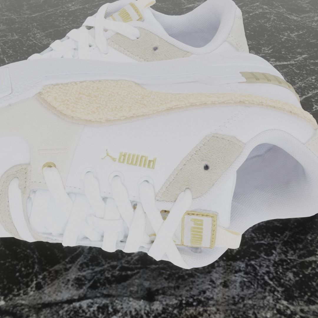Puma 3D Shoes - White Low-poly 3D model_9