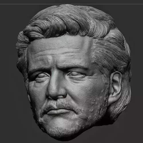 Pedro Pascal The Last of Us Head Sculpt 3D Model 3D print model
