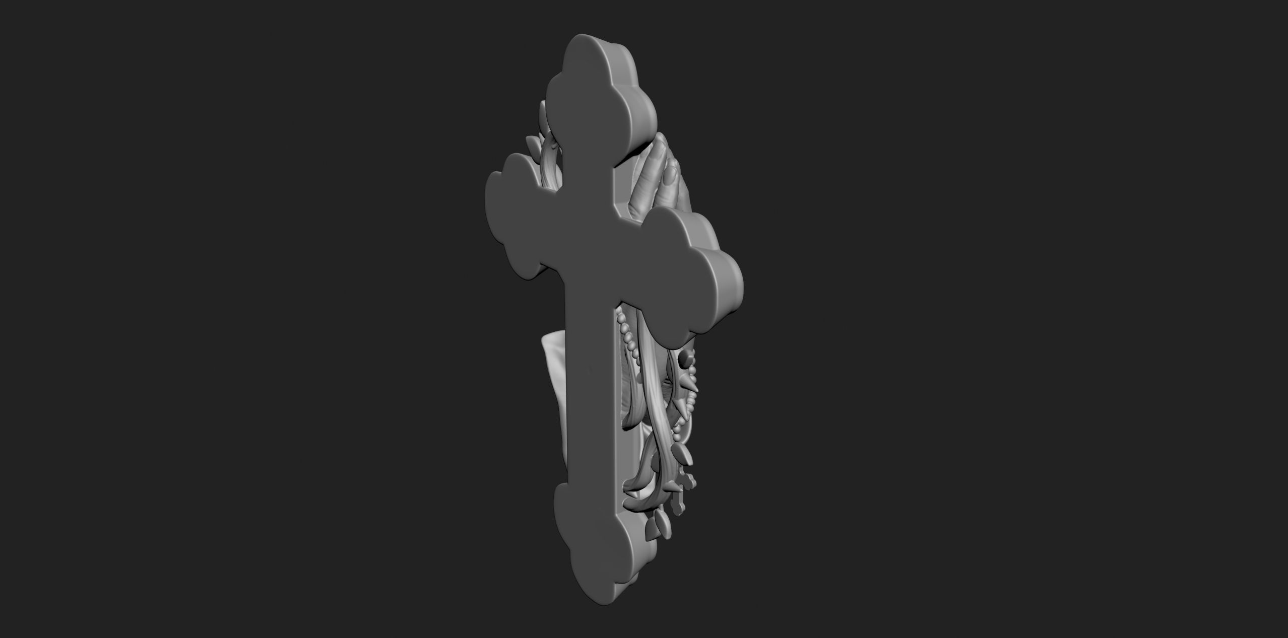 Prayer Cross 3D print model_9
