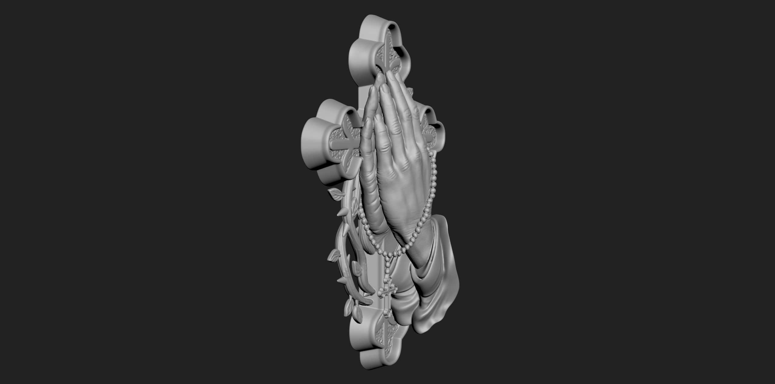 Prayer Cross 3D print model_8